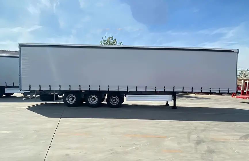 Shacman 3 Axle Curtain Side Trailer-2