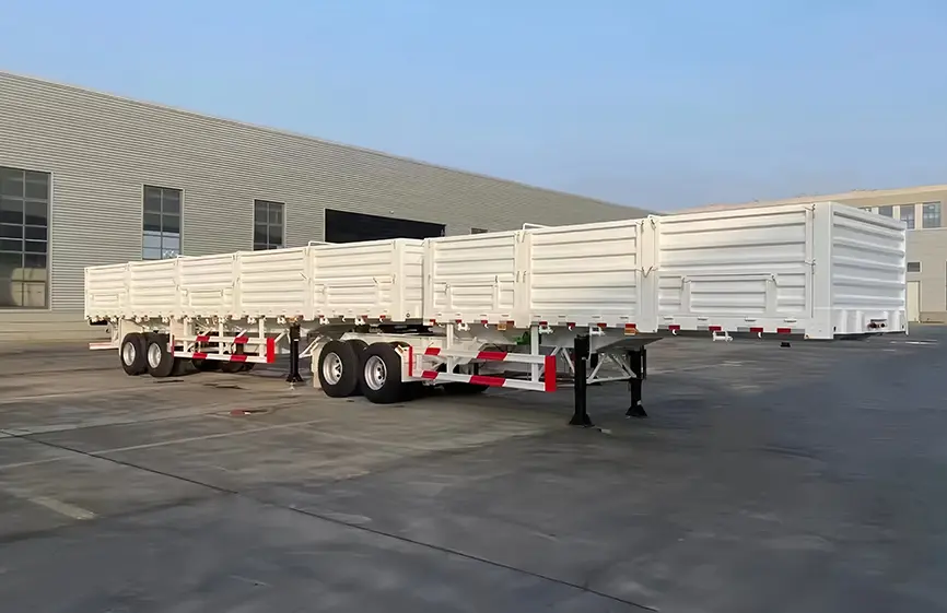 Shacman 3 Axle Side Wall Semi Trailer-2