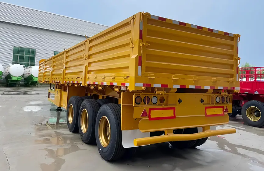 Shacman 3 Axle Side Wall Semi Trailer-3