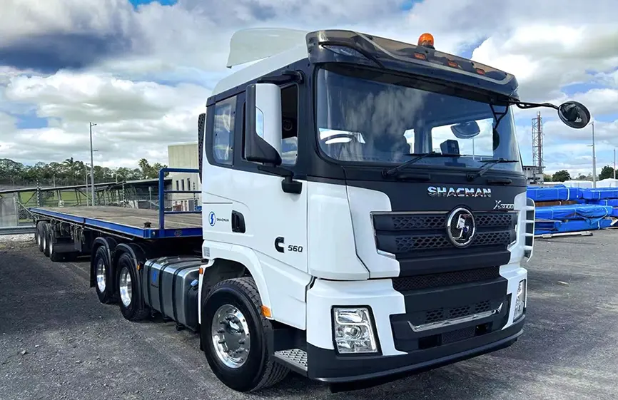 Shacman 3 axles Flatbed Semi Trailer-5