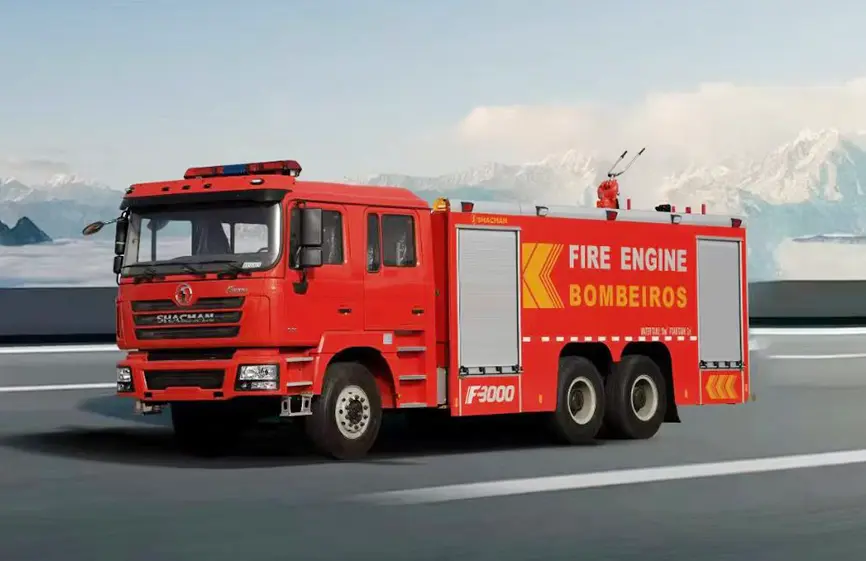 Shacman F3000 6X4 Ladder Fire Truck-4