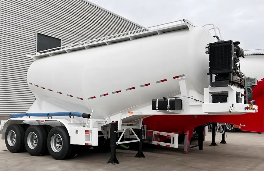 Shacman V-Type Cement Bulker Semi Trailer-1