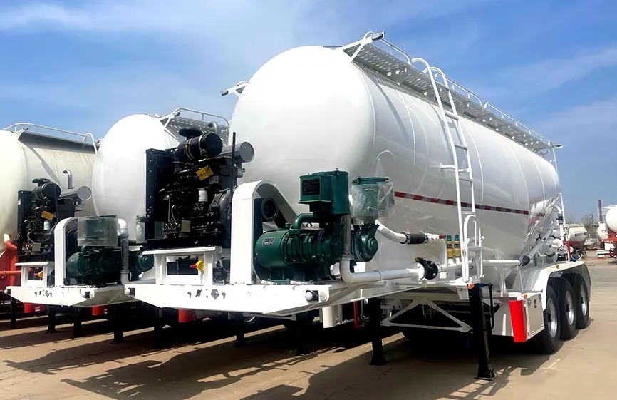 Shacman V-Type Cement Bulker Semi Trailer-3